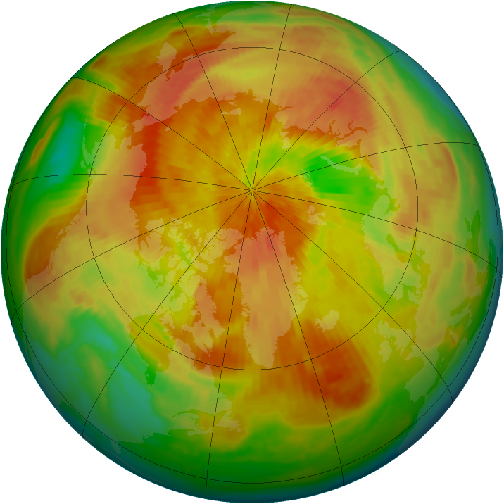 Arctic ozone map for 16 April 2002